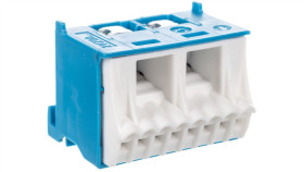 Blok Samozaciskow 63A Qc Niebieski 10 Przyłączy 33X45x34mm Kn10n