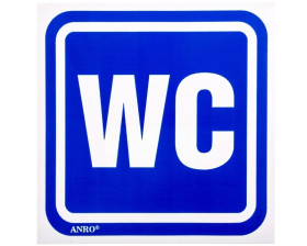 Samoprzylepna tabliczka ostrzegawcza /Oznaczenie WC 100x100/ 61/H/F