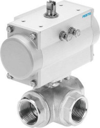 Jednostka zaworu kulowego FESTO VZBM-A-1/2"-RP-25-F-3L-B2-PB20 8070268, 5.5 do 8 bar