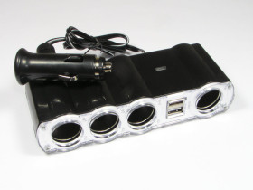 Rozgałęźnik zapalniczki samochodowej 4GN+2USB