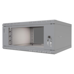Szafa wisząca Standard 19" 4U, 450mm, drzwi szklane, szara