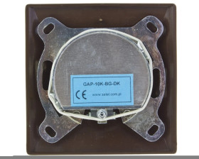 AKCENT Gniazdo antenowe RTV zakończeniowe 10dB brązowe GPA-10APZ/24