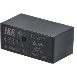 R-TECH 616293 RT115F General Purpose PCB Relay, DPDT 12VDC 8A