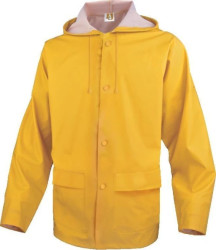 Bluza przeciwdeszczowa z poliestru powlekanego na zewnątrz poliuretanem, kolor Żółty, rozmiar: 3XL, 900VESJA3X