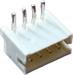 Listwa stykowa PCB 4-pinowe raster: 1.5 mm Wpust boczny 1-rzędowe RS PRO Otwór przelotowy 100 V W osłonie