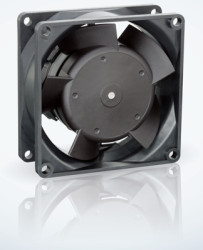AC axial fan, 115 V, 80 x 80 x 32 mm, 80 m³/h, 48 dB, ball bearing, ebm-papst AC 8300 H