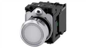 Przycisk 22 Mm, Round, Metal, Shiny, White, Pushbutton, Flat, Momentary...