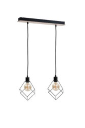 Lampa wisząca loftowa 2xE27 RUBEN WOOD