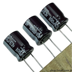 UPW1J101MPD Electrolytic 100uF 63V R=5.0 mm RADIAL HICON