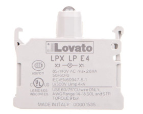 Oprawka z LED czerwona 85-140V AC LPXLPE4