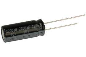 Kondensator; niskoimpedancyjny; elektrolityczny; EEUFR1A222L; 2200uF; 10V; FR-A; fi 10x25mm; 5mm; przewlekany (THT); luzem; Pana