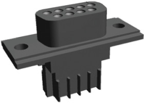 Złącze D-Sub 9-pinowe Żeński Proste Montaż na kablu raster 2.74mm Złoto na niklu