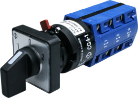 Cam switch, rotary actuator, 3 pole, 10 A, 440 V, (L x W x H) 75 x 28 x 28 mm, front mounting, CG4-1.A212.FS2
