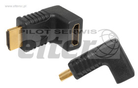 Wtyk HDMI - gniazdo HDMI kątowe TYP2