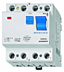 Wyłącznik różnicowoprądowy 40A/3+n/30mA/typ AC,6kA Seria BC