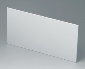 Front/rear panel, straight, aluminum, (W x H) 185 x 92 mm, gray, B3120120