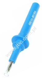 490-IEC-10A600V-BL Sonda probiercza z bezpiecznikiem 10A/600V, gniazdo bezpieczne 4mm, niebieska ostra końcówka z wtykiem 4mm, t
