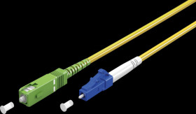 59654 Simplex FO patch cable, SC-APC (8°)&lt;&gt;LC-UPC,yellow, 20 m