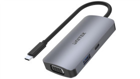 Unitek D1051a Hub Usb-C 1Xusb 3.1 Gen1 Vga 2Xhdmi Pd Mst