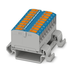 Blok rozdzielczy PTVFIX 18X2,5-NS35A BU niebieskie złącze przemysłowe - 18 punktów przyłączeniowych 2,5mm2 /10szt./10szt./
