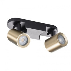 Oprawa ścienno-sufitowa GU10 2xmax 10W LAURIN EL-2I B-G regulowany kąt 310/90st. czarny/złoty 38961