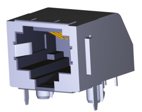 Złącze RJ45 Żeński Złącze RJ45 Montaż na płytce drukowanej Cat3 TE Connectivity, 90° 8-żyłowe