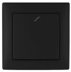 Włącznik łącznik schodowy pojedynczy czarny podtynkowy WESA LC-11C