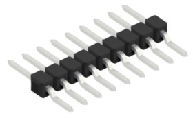 Pin header, 9 pole, pitch 2.54 mm, straight, black, 10050240