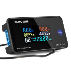 KWS-AC300 - 20A Digital Electricity Meter - Energy Meter - LCD Display Voltmeter Ammeter - Keweisi