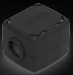 Folding ferrite, cable Ø 10.5-12.5 mm, (L x W x H) 41.6 x 33.5 x 28.4 mm, 74271222S