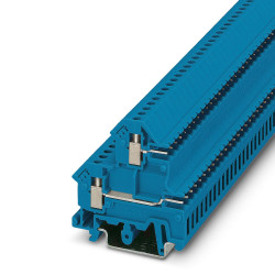 Dwurzędowa złączka szynowa Phoenix Contact poziomy: Podwójny 24 → 12AWGWtykowe, śruba UKK 3-MSTB-5.08 BU 250 V