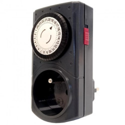 Programator czasowy mechaniczny 24h /30-minutowy, grafitowy / 67075