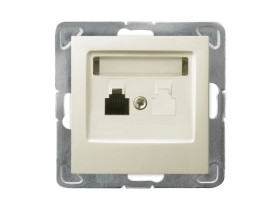 IMPRESJA Gniazdo telefoniczne 1xRJ11 ecru GPT-1Y/m/27 OSPEL