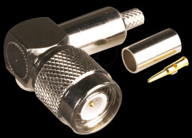 TNC angled plug for RG 58/U, crimped version