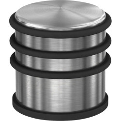 Basi 7704-0027 Doorstop Stainless Steel Non-Slip Rubber Foot 75x78mm