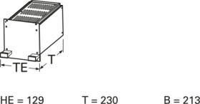 Assembly cassette, EMC, die-cast aluminum, (L x W x H) 230 x 213 x 133 mm, 42 HP, 248-192-55