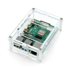 Obudowa do Raspberry Pi 4B - przezroczysta - LT-4B18