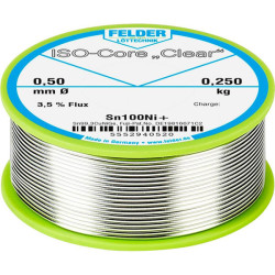 Felder 5552940520 ISO-Core Clear Sn100Ni&#x2B; Lead-Free Solder 0.5mm 0.25kg