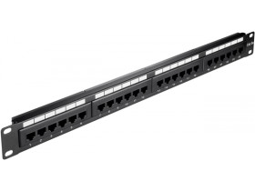 CAT 5e panel krosowy 19-calowy (48,3 cm), 24 porty