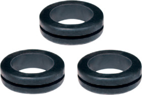 Grommet, cable Ø 4 mm, CR, black, 02520007010