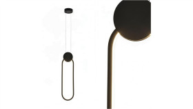 Lampa Wisząca Led,Lampa Sufitowa 12W, 700Lm, 4000K, Ip20, Czarna, Always Horoz