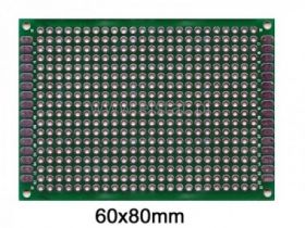Płytka drukowana; 60x80mm, wiercona, 2-strony