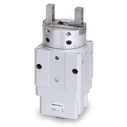 Chwytak pneumatyczny, palce: 2, Podwójna, Chwytak pneumatyczny obrotowy, 7 barów