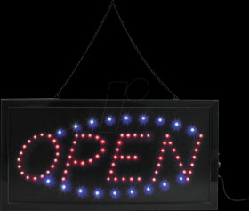 80500303 EUROLITE LED Sign OPEN classic