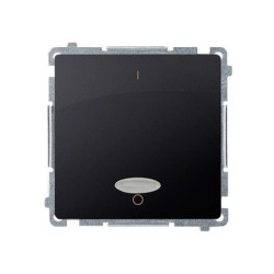 Simon Basic Łącznik dwubiegunowy z podświetleniem grafit matowy BMW2L.01/28