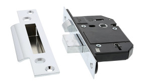 Blokada ościeżnicy, mechanizm: Dźwignia, l. dźwigni: 5, Stal, el. czołowy: 162 x 26mm