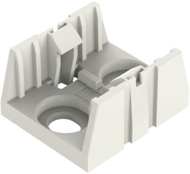 Mounting plate, 3 pole, white, for distributor, 890-673