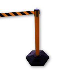 Bariera ochronna długość taśmy 3m Bariera chowana wysokość bariery 980mm Żółty/czarny
