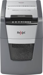 Rexel Optimum AutoFeed+ 100M Niszczarka 100 ark. Mikronacięcia 2 x 15 mm P-5 34 l Niszczy także spinacze do papieru, zsz