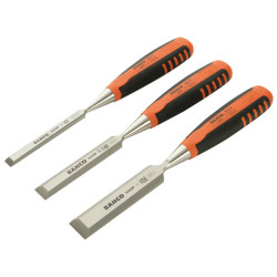 Bahco 424P-S3-EUR 424-P Bevel Edge Chisel Set, 3 Piece
